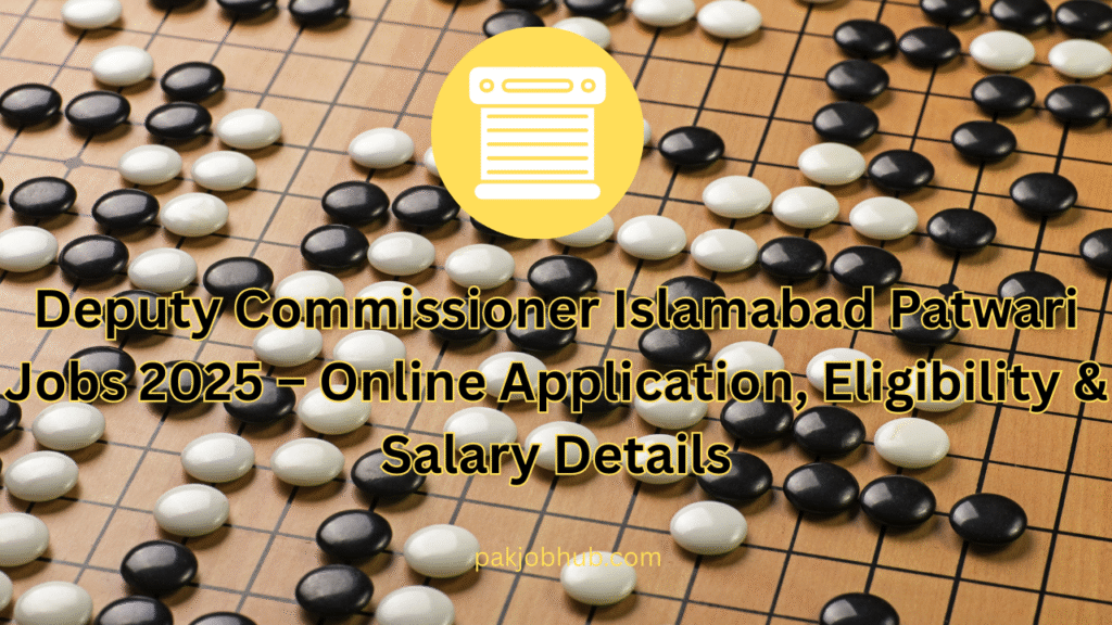 Deputy Commissioner Islamabad Patwari Jobs 2025