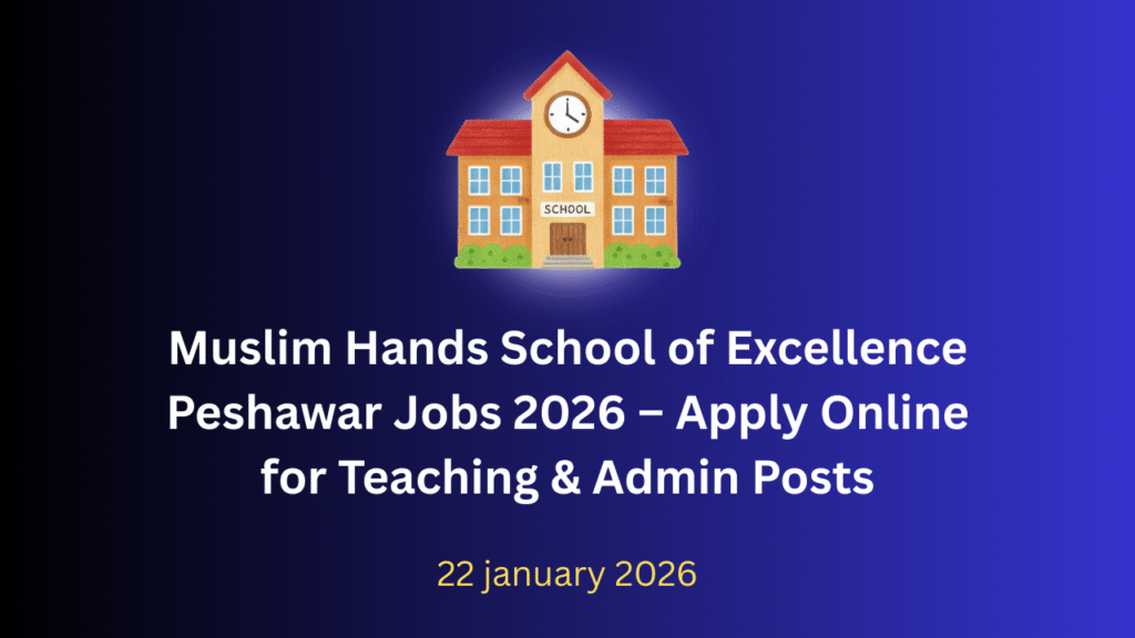 Muslim Hands School of Excellence Peshawar Jobs 2026