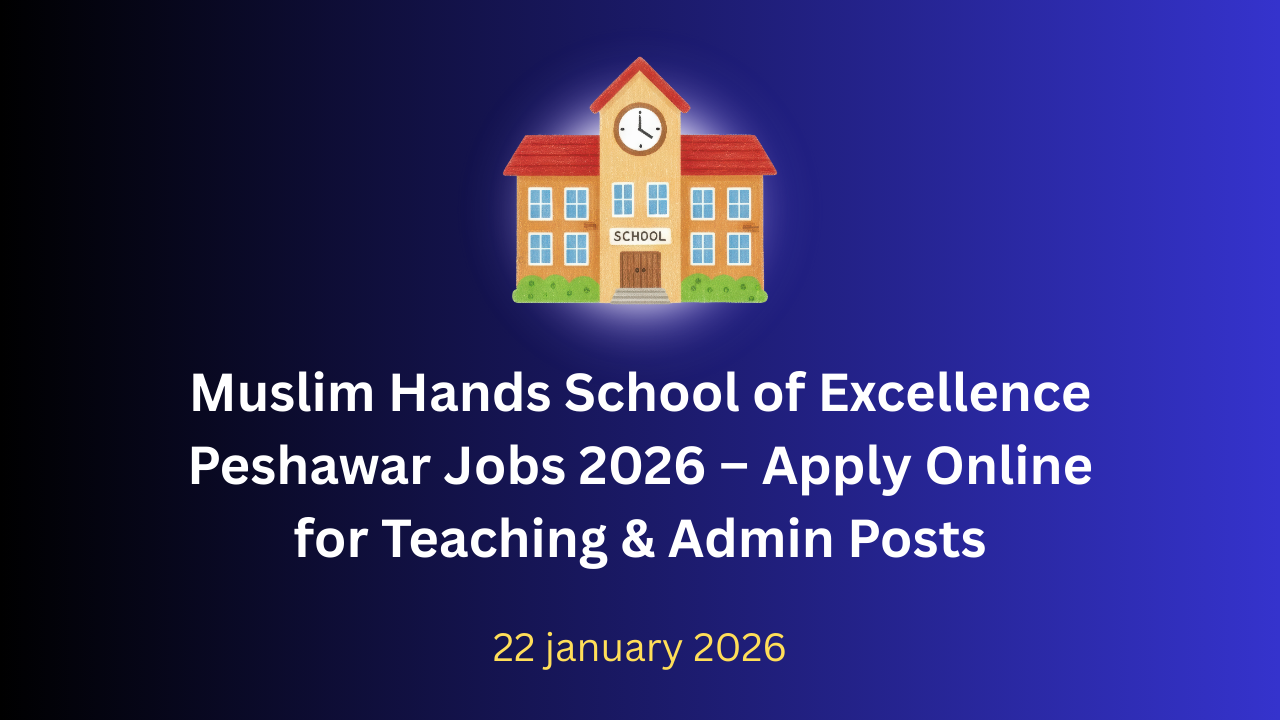 Muslim Hands School of Excellence Peshawar Jobs 2026